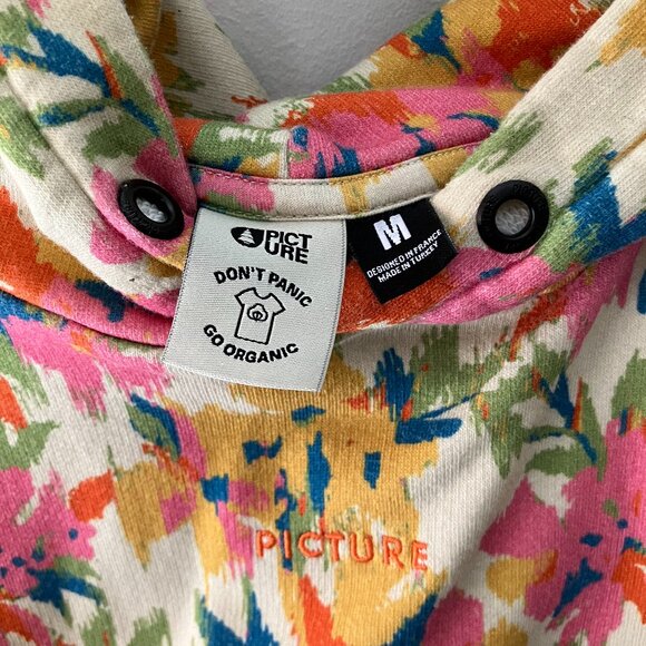 Picture Floral Cropped Hoodie - Picture 3 of 4